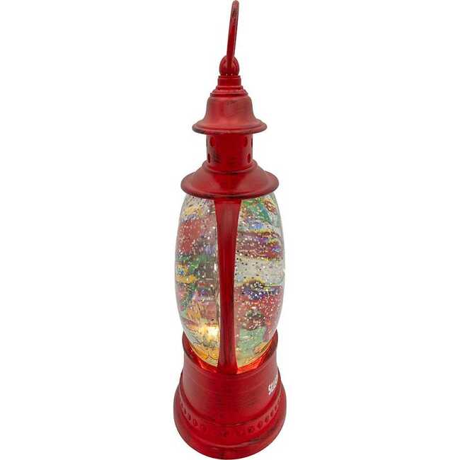 10-Inch Battery Operated USB LED Lighted Lantern with Spinning Glitter Water - Other Accents - 2