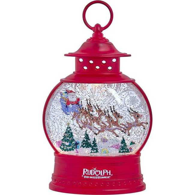 10-Inch Battery Operated Rudolph The Red-Nosed Reindeer LED Lighted Lantern