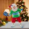 10-Inch Fabriché Santa Playing Pickleball - Other Accents - 7
