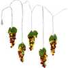 100-Light Green and Burgundy LED Grape Light Set with 5 Grape Bunches - Other Accents - 2