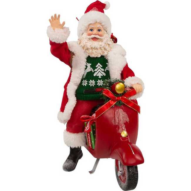 10-Inch Fabriché Santa on Scooter - Other Accents - 7