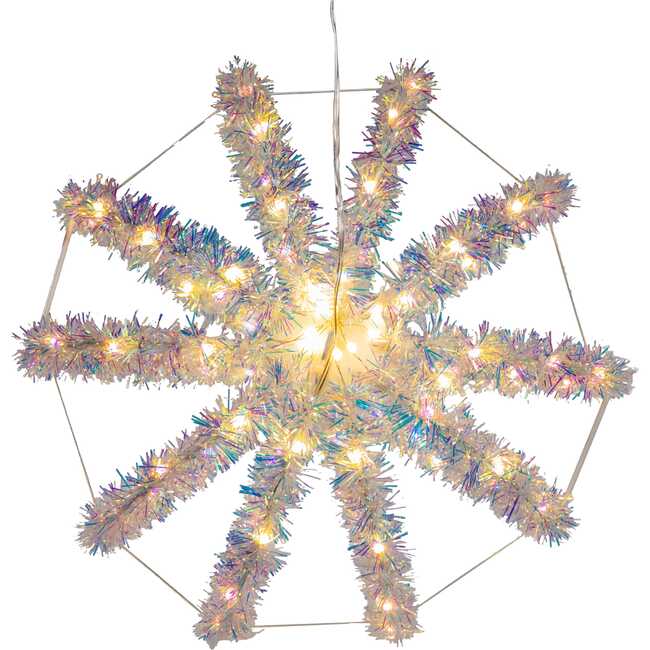 12-Inch Warm White LED Tinsel Foldable Sphere - Other Accents - 6