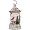 10.875-Inch Battery Operated USB LED Lighted Lantern with Cardinals and Spinning Glitter Water - Other Accents - 3