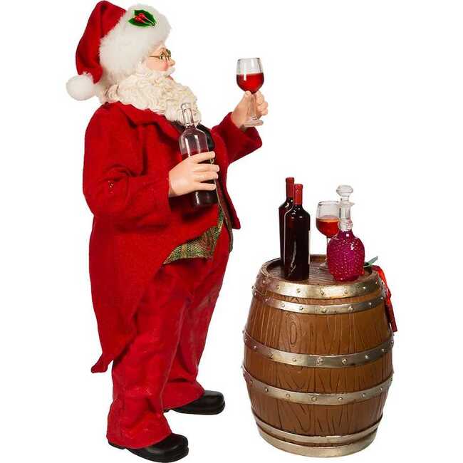 10.5-Inch Fabriché Wine Tasting Santa, 2 Piece Set - Other Accents - 2
