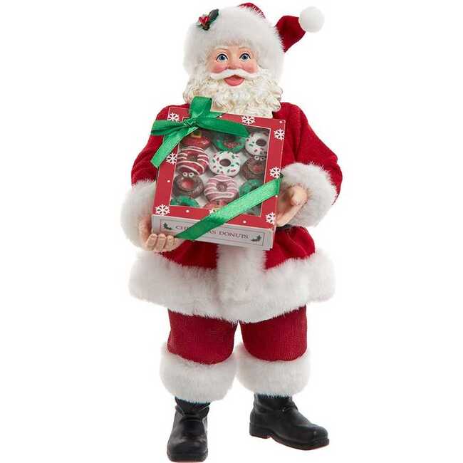10.5-Inch Fabriché Santa With Box of Donuts