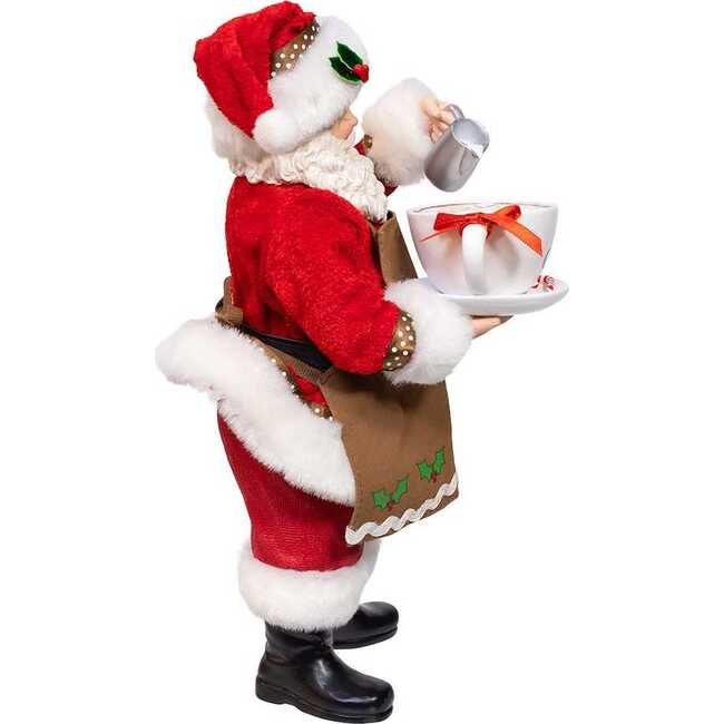 10.5-Inch Fabriché Santa with Oversized -InchI Love Coffee-Inch Cup and Creamer - Other Accents - 2