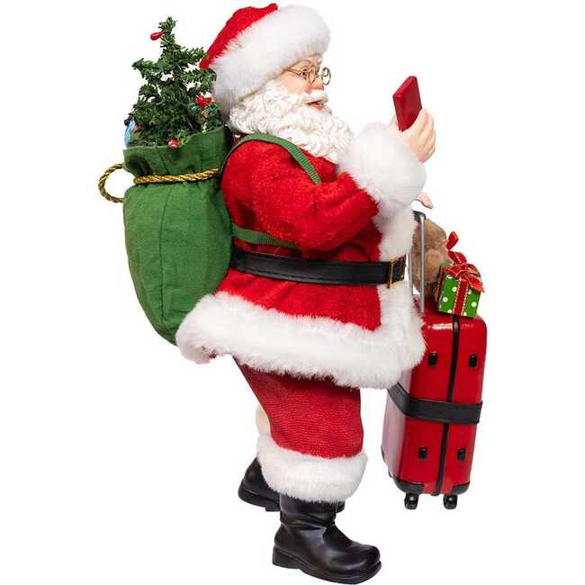10.5-Inch Fabriché Santa with Red Luggage, 2-Piece Set - Other Accents - 2