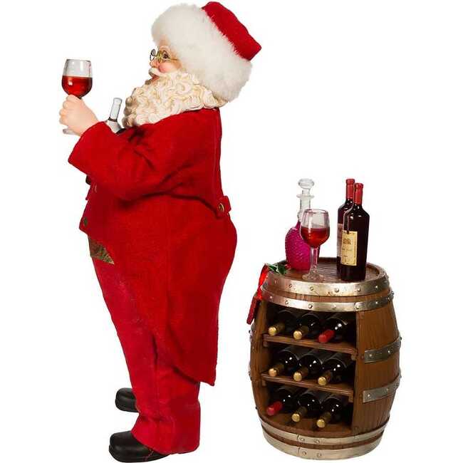 10.5-Inch Fabriché Wine Tasting Santa, 2 Piece Set - Other Accents - 4
