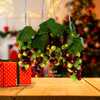 100-Light Green and Burgundy LED Grape Light Set with 5 Grape Bunches - Other Accents - 7