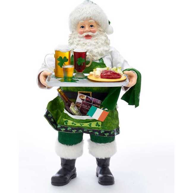 10.5-Inch Fabriché Musical Irish Chef Santa