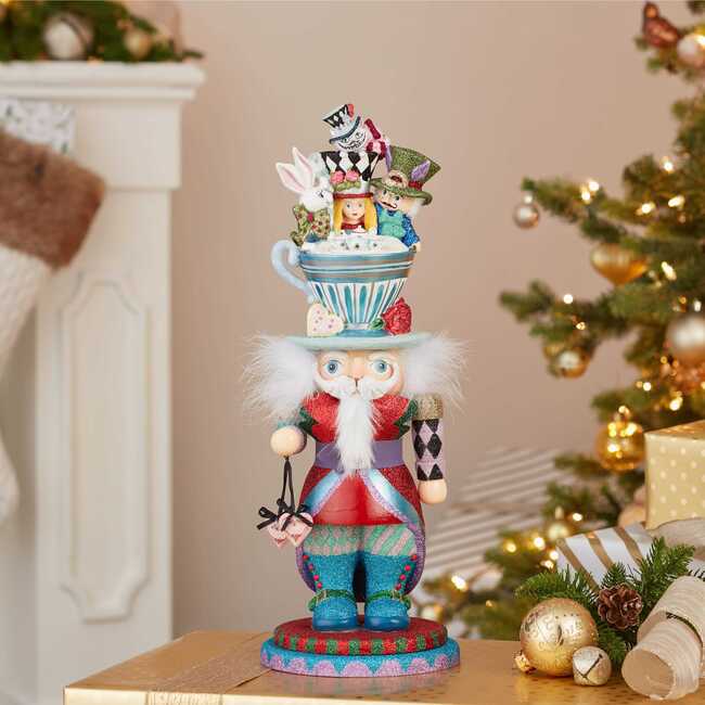 18-Inch Hollywood Alice Teacup Hat Nutcracker - Nutcrackers - 7