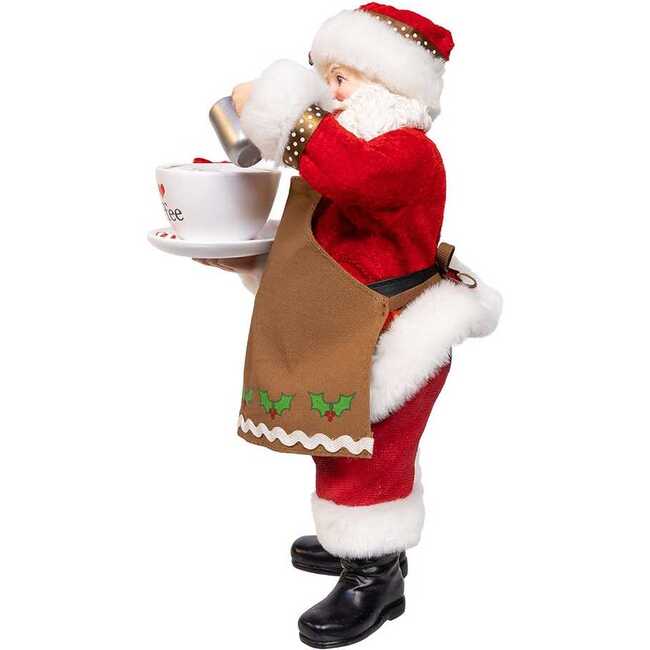 10.5-Inch Fabriché Santa with Oversized -InchI Love Coffee-Inch Cup and Creamer - Other Accents - 4