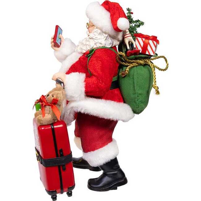 10.5-Inch Fabriché Santa with Red Luggage, 2-Piece Set - Other Accents - 4