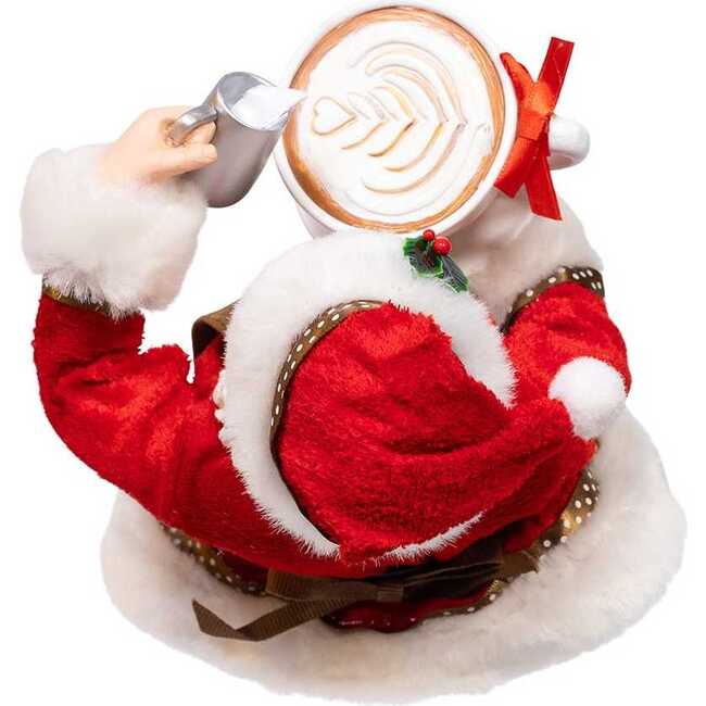 10.5-Inch Fabriché Santa with Oversized -InchI Love Coffee-Inch Cup and Creamer - Other Accents - 5