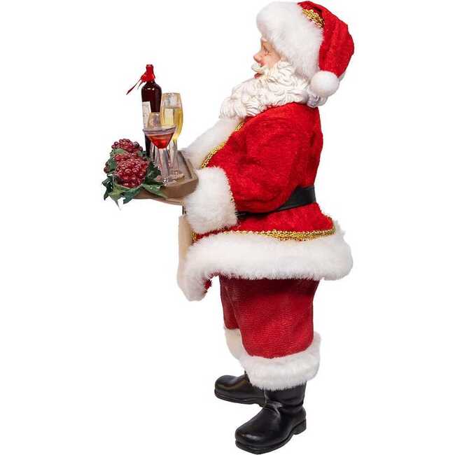 10.5-Inch Fabriché Santa Holding Tray of Wine - Other Accents - 4