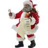 10.5-Inch Fabriché Black Santa with List and Candy Cane - Other Accents - 1 - thumbnail