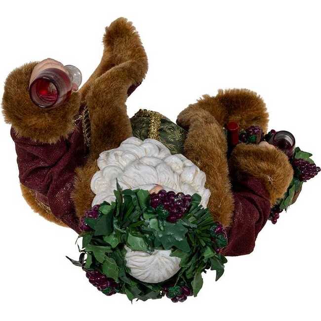 10.5-Inch Fabriché Wine Santa - Other Accents - 5