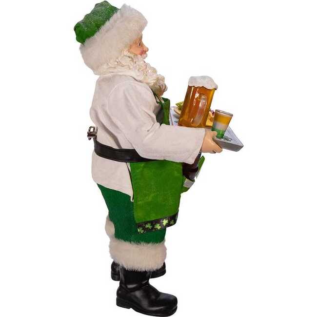 10.5-Inch Fabriché Musical Irish Chef Santa - Other Accents - 3