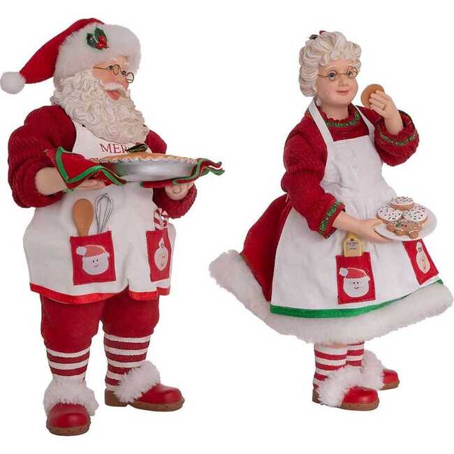 10.5-Inch Fabriché Mr. and Mrs. Santa, 2-Piece Set - Other Accents - 2