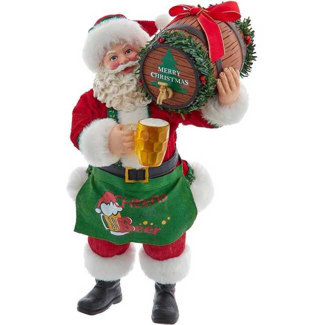 10.5-Inch Fabriché Beer Santa with Barrel