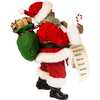 10.5-Inch Fabriché Black Santa with List and Candy Cane - Other Accents - 3