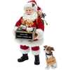 10.5-Inch Fabriché Adopt-a-Pet Santa with Dog, 2 Piece Set - Other Accents - 1 - thumbnail
