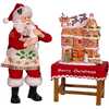 10.5-Inch Battery-Operated Fabriche Santa Decorating LED Gingerbread House Table Piece - Other Accents - 1 - thumbnail
