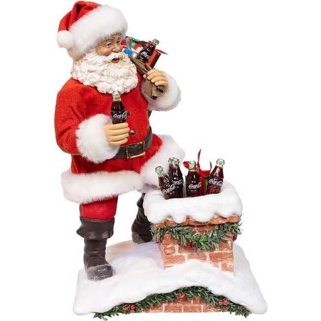 10.5-Inch Coca-Cola Santa in Chimney Christmas Tablepiece - Other Accents - 2
