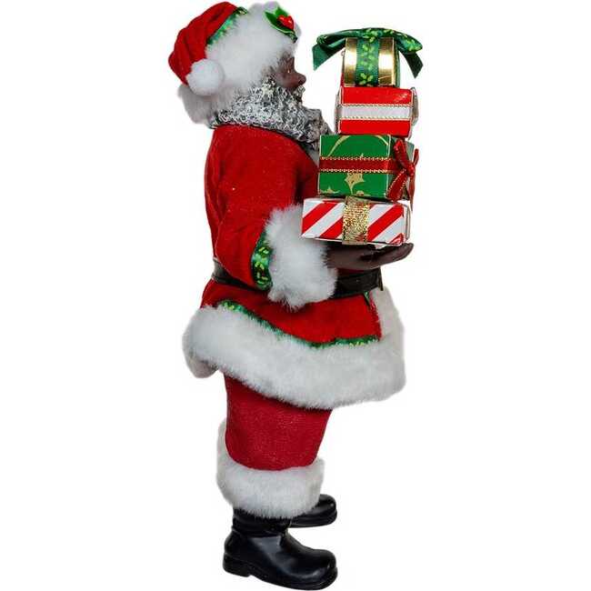 10.5-Inch Fabriché African American Santa with Gifts - Other Accents - 2