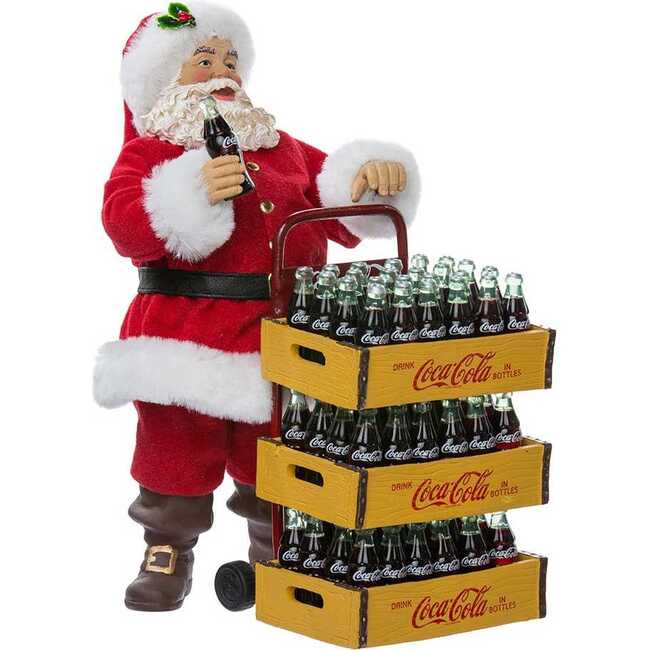 10.5-Inch Coca-Cola Santa with Delivery Cart Set of 2 Pieces - Other Accents - 2