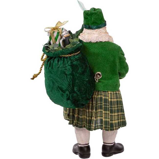 10.5-Inch Fabriché Musical Irish Bagpiper Santa - Other Accents - 3