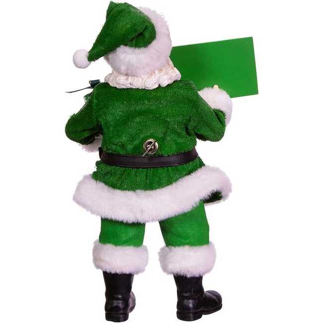10.5-Inch Fabriché Musical Irish Santa Gift Box and Sign - Other Accents - 4