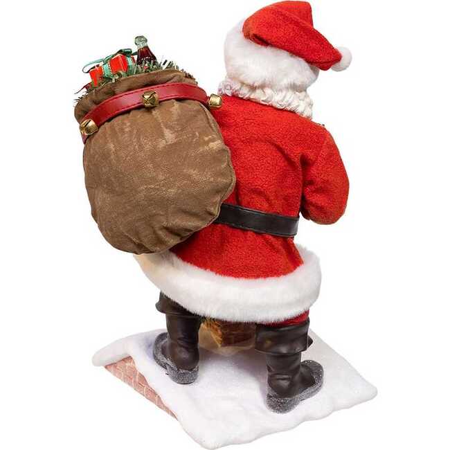 10.5-Inch Coca-Cola Santa in Chimney Christmas Tablepiece - Other Accents - 3