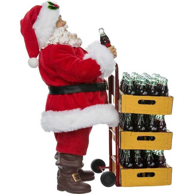 10.5-Inch Coca-Cola Santa with Delivery Cart Set of 2 Pieces - Other Accents - 3