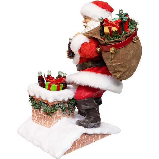 10.5-Inch Coca-Cola Santa in Chimney Christmas Tablepiece - Other Accents - 4