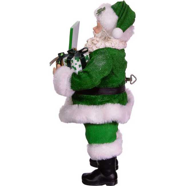 10.5-Inch Fabriché Musical Irish Santa Gift Box and Sign - Other Accents - 5