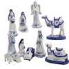 1.97-6.7-Inch Porcelain Delft Blue Nativity Set, 11-Piece Set - Other Accents - 1 - thumbnail