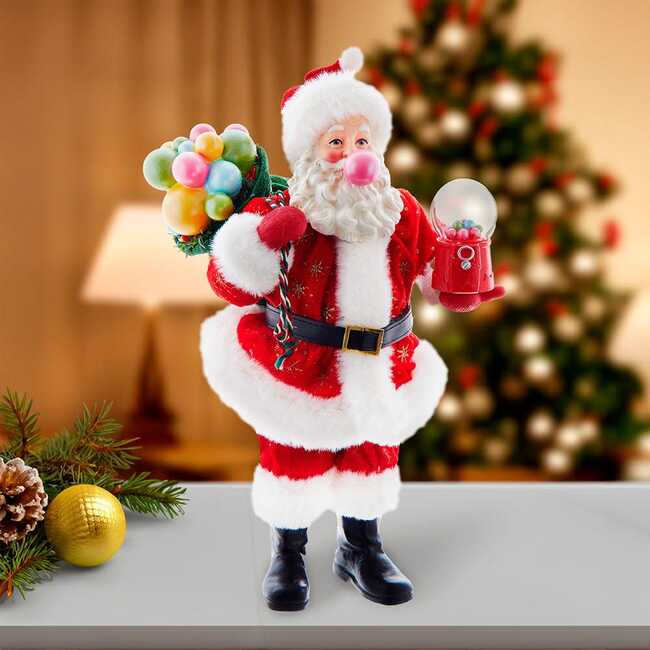 10.5-Inch Fabriché Bubblegum Santa - Other Accents - 7
