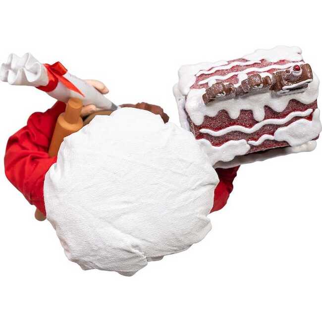 10.5-Inch Fabriché Chef Santa Decorating Gingerbread House - Other Accents - 5