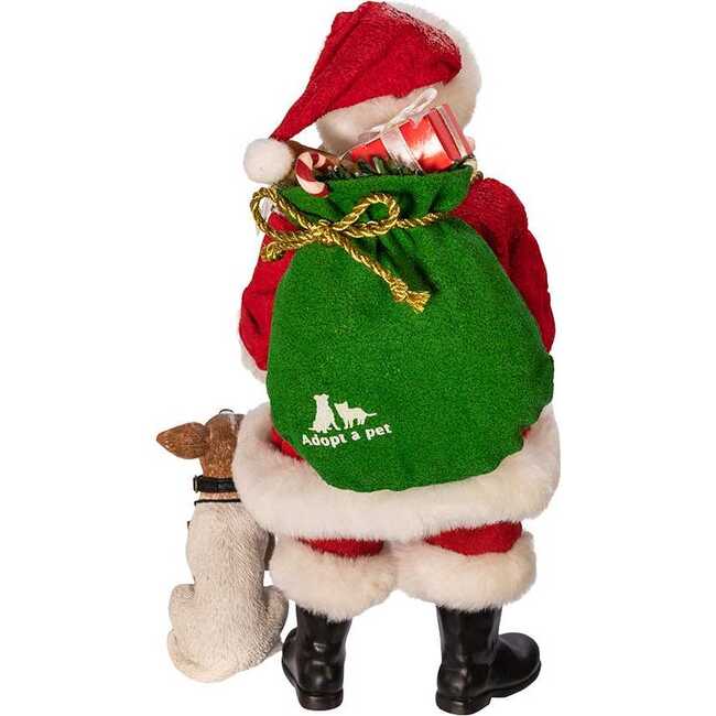 10.5-Inch Fabriché Adopt-a-Pet Santa with Dog, 2 Piece Set - Other Accents - 4