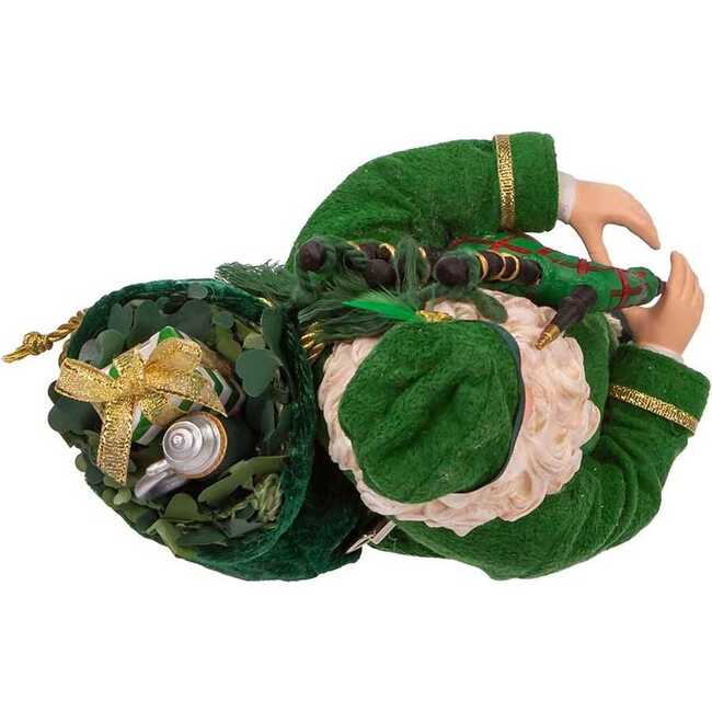 10.5-Inch Fabriché Musical Irish Bagpiper Santa - Other Accents - 5