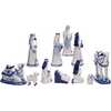 1.97-6.7-Inch Porcelain Delft Blue Nativity Set, 11-Piece Set - Other Accents - 2
