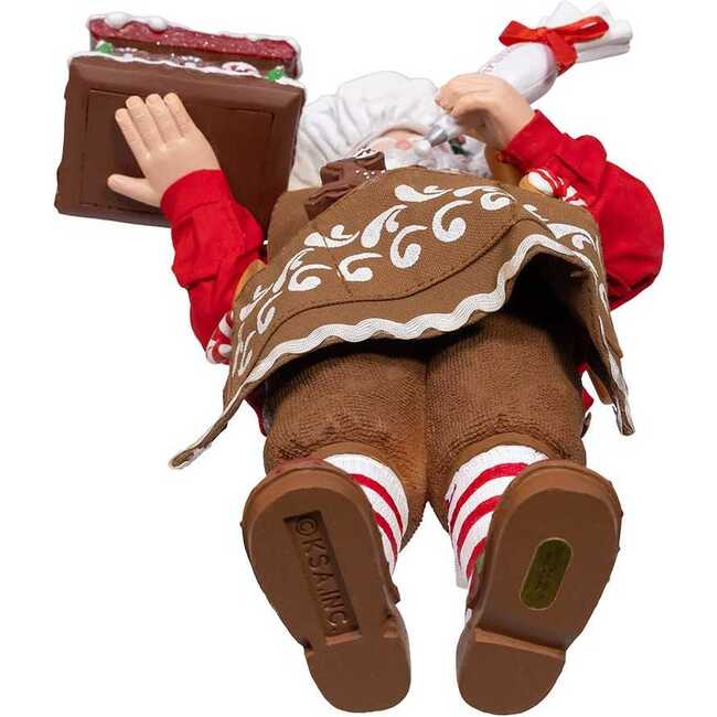 10.5-Inch Fabriché Chef Santa Decorating Gingerbread House - Other Accents - 6