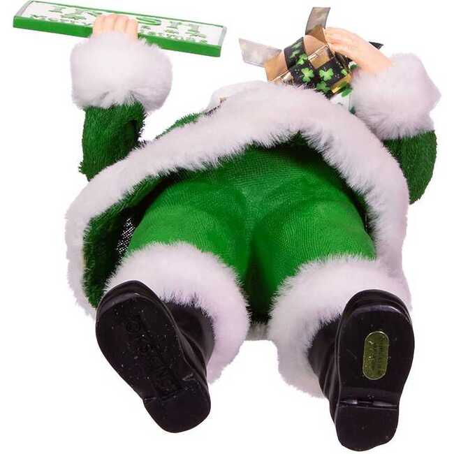 10.5-Inch Fabriché Musical Irish Santa Gift Box and Sign - Other Accents - 7