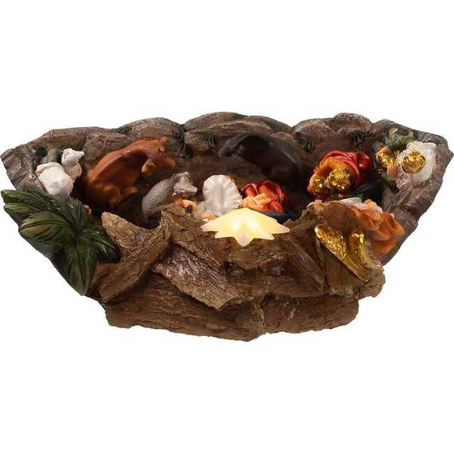 10.4-Inch Battery Operated Light-Up Nativity Table Piece - Other Accents - 6