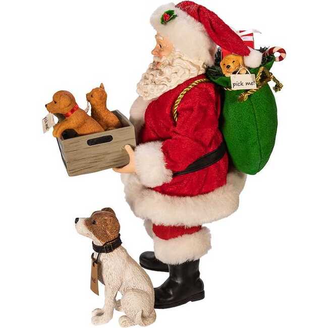 10.5-Inch Fabriché Adopt-a-Pet Santa with Dog, 2 Piece Set - Other Accents - 5