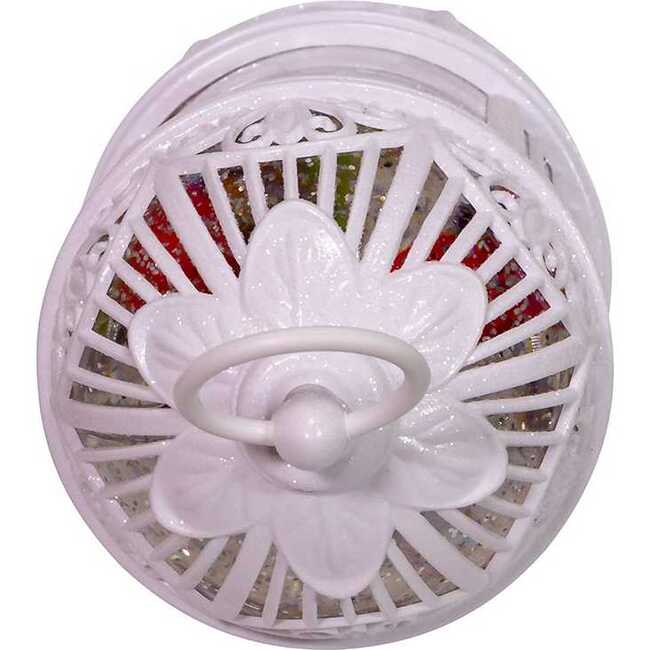 10.25-Inch Battery-Operated LED Swirl Cardinals in Water Bird Cage - Other Accents - 5