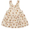 Heart Pocket Overall Dress, Desert Rose Hearts - Dresses - 1 - thumbnail