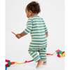 Campbell Romper, Pine Twin Stripe - Rompers - 3