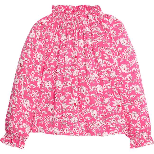 Tory Top, Hot Pink Abstract Floral